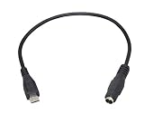 CERRXIAN ACアダプター用出力DCプラグ変換アダプター DC5521 マイクロ USB (5.5mm×2.1mmからMicro USB 5pin) 20cm 黒