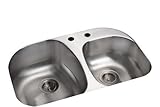 Sterling 11723-2-NA Cinch 31-1/2-inch by 20-1/2-inch Under-mount Large/Medium Double Bowl Kitchen Si
