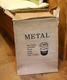 選べるレトロ風　麻 ジュート カブセ付ストッカー　おしゃれの「見せる」収納 　洋服 衣類 おもちゃ インテリア ゴミ箱 新聞 雑誌 食品 野菜 小物 タオル 工具 ガーデニング お掃除 おむつ ベビー 洗面 トイレ 玄関 生活雑貨 (MET