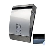 LEON 郵便ポスト mail box MB4503 (マグネット付き) シルバーブラック