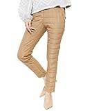 [ミリアンデニ] レディース ボトムス 中綿パンツ あったかパンツ ストレッチ ベージュ M