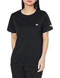 [チャンピオン] Tシャツ 半袖 丸首 ワンポイントロゴ ショートスリーブTシャツ ウィメンズスポーツ CWSTS301 ブラックXピンク L