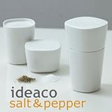 塩・コショウ入れ【ｉｄｅａｃｏ】salt&amp;pepper WHITE