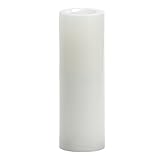 Candle Impressions CAT50810WH01 10-Inch Smooth Flameless Candle with Vanilla Fragrance, White
