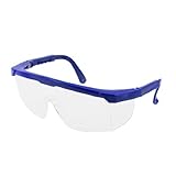 uxcell　保護メガネ　消防士　プラスチック　可調　フレーム　クリアレンズ　ゴーグル　ネイビーブルー