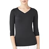 [ミズノ] アンダーウェア Vネック 七分袖 【ストレッチ/吸汗速乾】 スポーツ・スクラブインナー MZ0134 C-10 ブラック 3L