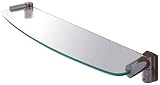 Wingits wogs18sn Oval Glass Shelf, Satin Stainless Steel, 18 by WingIts
