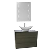 Iotti tn1079時間容器シンク浴室洗面化粧台壁マウントwith Lighted Mirror含ま 32" Iotti TN1093 1