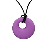 Prettyia 安全シリコン　赤ちゃん　ベビー　歯がため　歯固め　授乳ネックレス　おしゃぶり　ペンダント　9色選べ - パープル