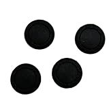 A-CRAFT 同色4個セット スイッチ用 ジョイコン スティック キャップ カバー (ブラック4個)