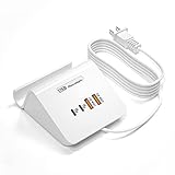 VHBW USB コンセント4ポート【USB C 20W,USB A 25W】合計45W 急速充電器スタンド付き PSE認証 出力自動判別 150CM 対応iPhone/iPad/Android/USB機器