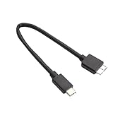 USB Type C to Micro B 3.0変換ケーブル 3A 急速充電と 5Gbpsデータ転送 USB Type C to USB 3.0 Micro B 変換ケーブル 外付け HDD/SDDハードディスク/Macbook（Pro）/SEagate/Galaxy S 5 Note 3などに対応（0.5 m）