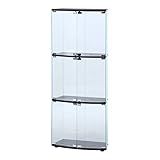 不二貿易(Fujiboeki) ガラスディスプレイケース ブラック 高さ152cm 3段 98879