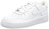 Nike Unisex Air Force 1 LE (GS) Sneaker, Kids, White/White, 5.5Y M US