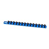 Ernst Manufacturing 8318-Blue-3/8 13-Inch Socket Organizer and 14-3/8-Inch Dura-Clip Socket Clips [並