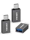 LOKUKA USB 3.0 Type-C変換アダプター【3個セット】USB-C & USB-A 変換アダプタ OTG機能対応 5Gbps転送速度 タイプCオスーUSB Aメス変換コネクター【グレー】