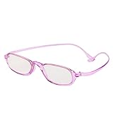 [SUNSTON] 老眼鏡 首掛け リーディング シニア グラス UVカット ブルーライトカット メンズ レディース (度数 +1.50, パープル)