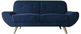 大川家具 GART 2.5人掛けソファ バベル 156cm幅/素材:布 ネイビー