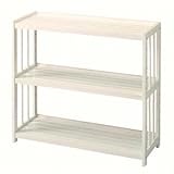 ExactLack ラバーウッドラック 3段 CW-810WH ホワイト （籐かご/ラッピング かご/バスケット/小物入れ/収納/籐製品）