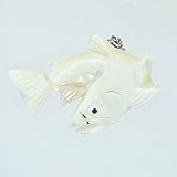 サケ シェル ブローチ 夜光貝製