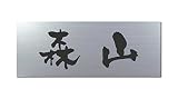 丸三タカギ 彫り込み済表札 アクリル APG2-S-1-3-森山 【完成品】