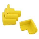 uxcell コーナークッション　コーナーガード　コーナーパッド　コーナーカバー カバー クッション リビングルーム用 家具 引き出し 気泡ゴム製 イエロー 4 個入れ