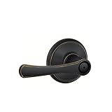 Schlage F40 VLA 716 16-080 10-027 134 N N SL Avila Bed and Bath Lever, Aged Bronze by Schlage Lock C