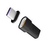 CIO マグネット変換アダプタ USB-C(メス) to USB-C(オス) ストレート タイプc ケーブル 磁石で脱着可能に 100W USB2.0 データ転送 480Mbps(映像出力非対応) (ブラック)
