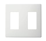 Leviton WallplateルノワールII建築壁ボックスディマー、フィン左on、2 Narrowの調サポート AWP0F-20W 1