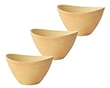 軟質プラスチックプランター 楕円S ベージュ 305×220×175mm 2957-B-BE 3個セット