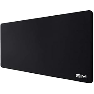 GIM マウスパッド 大型 ゲーミング 超大型 ゲーミングマウスパッド 防水 滑り止め キーボードパッド オフィス 布製 レーザー&光学式マウス対応 (ブラック)