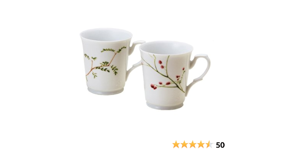 Amazon Narumi ナルミ ペア マグカップ 里花暦 さとはなごよみ 290cc 2個セット 電子レンジ温め対応 日本製 329 カップ ソーサー オンライン通販