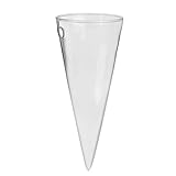 Hommy 円錐型　ガラス製　壁掛け　吊り　ボトル　花瓶　（クリア）