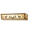 Meydaティファニー67744 Deer At Lake Vanityライト器具、36 "幅