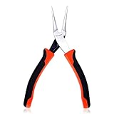 SPEEDWOX ラジオベンチ リードペンチ 溝なし ミニ プライヤー ニッパー 先細 精密作業 バネ付 ギザ無し Ni-Cr鋼 鍛造 軽量 プロ向け 作業工具 DIY 手芸用品 手作り アクセサリー