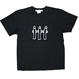 【MOOMIN】ニョロニョロプリント半袖Tシャツ ムーミン 綿100% 日本製 【cordialclothing】 (M, ブラック)