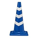 サンコー 三角コーン(パイロン/スコッチコーンM) φ50 反射テープ付き 軽量 ブルー(青)×白テープ巻 三甲