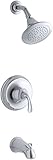 KOHLER K-T10275-4E-CP Fort? Sculpted Rite-Temp Pressure-Balancing Bath/Shower Trim Set with Slip-Fit