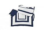 Baby Doll Bedding Modern Hotel Style Mini Crib/ Port-a-Crib Bedding Set Navy [並行輸入品]
