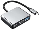 Vilcome USB C ハブ 3 in 1 Type-C to HDMI 変換アダプター 4K USB 3.0ポート 100W PD 急速充電 iPhone15 MacBook Pro/Air M1 M2 M3