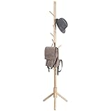 tophomer木製コートスタンドラック9フック帽子とコートFree StandingツリーClothesレールHanging Storage Organizer For玄関廊下寝室クローゼットワード