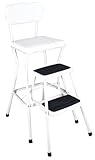 Cosco 11-18WHT Retro Chair/Step Stool, White [並行輸入品]