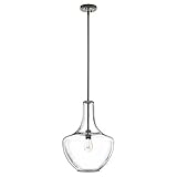 Kichler Lighting 42046OZCS Everly 1LT Pendant, Olde Bronze Finish with Clear Seedy Glass [並行輸入品]