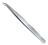 まとめ買い 10個セット「ピーツール(P.Tool) オールステンレス ピンセット 150mm 先曲がり AA 04608」
