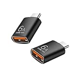 BOMIE USB Type-C 変換アダプタ 2個セット 6A 120W 急速充電 10Gbps 高速データ転送 USB 3.2 Gen2 (メス) to Type-C (オス) 変換アダプタ OTG対応 アルミ製外装 M-acBook Pro/Air Phone 15/16/17 シリーズ Pad G-alaxy スマートフォン ノートパソコン タブレットなどType-C機器対応 ブラック
