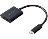 エレコム Type-C映像変換アダプタ TypeC-TypeC×2 4K60Hz 10Gbps ブラック 1個 MPA-C2CPD100BK
