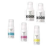 【純正品 4色5個セット】 キヤノン インクボトル GI-31 4色5個セット (GI-31 PGBK×2/C/M/Y) 対応機種：G3370/G3360/G1330