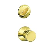 Schlage F59 BEL 605 Bell Interior Knob with Deadbolt, Bright Brass Schlage Lock Company [並行輸入品]