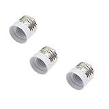 Glo-shine E26 E27 to E17 Socket Adapter,Medium Screw to Intermediate base E17 Light Bulb Socket Adap