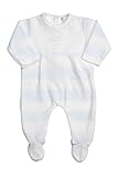 Cream Bebe Newborn Baby Wide-striped Footed Romper, One-piece Footie (3-6 Months, blue) by Cream Beb